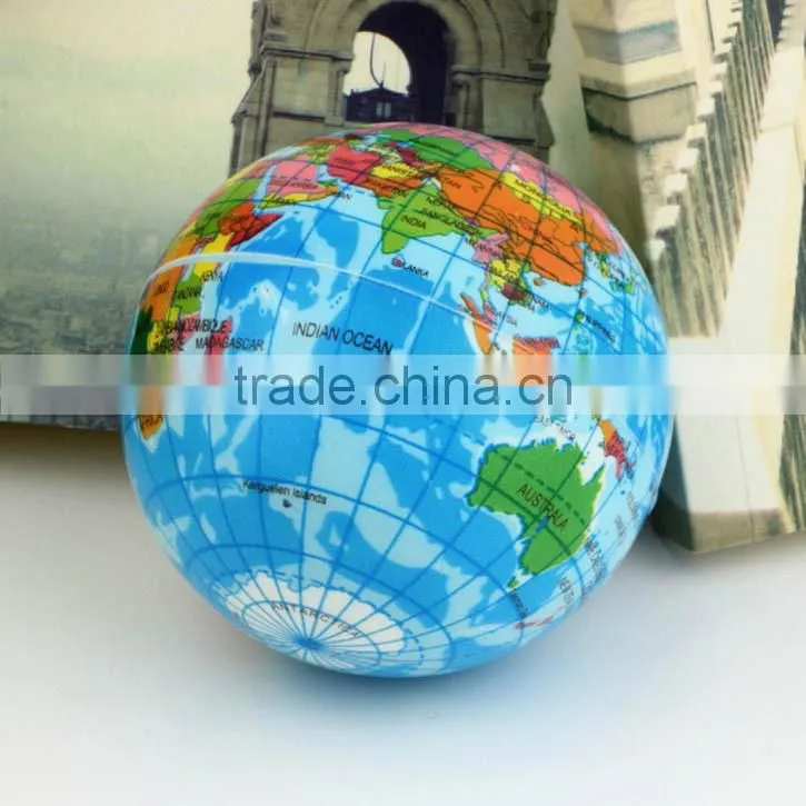 World Map Foam Earth Globe Stress Relief Human Bouncy Ball Inflatable Bouncy Ball Atlas Geography Toy Magic Ball Toy
