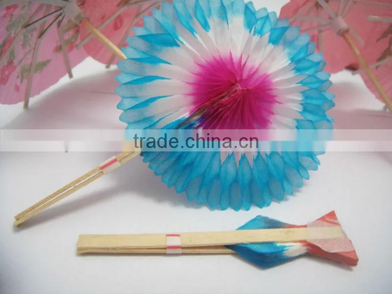 mixed colours honeycomb fan cocktail sticks
