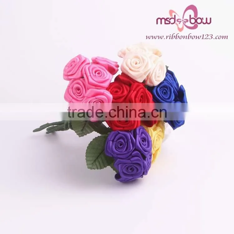 white satin ribbon bridesmaid bouquets