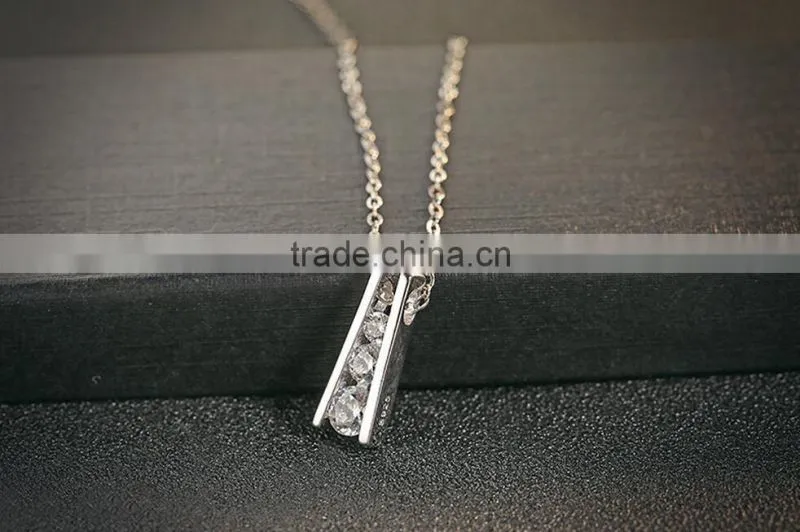 925 sterling silver jewelry necklace Tower pendant necklace for women