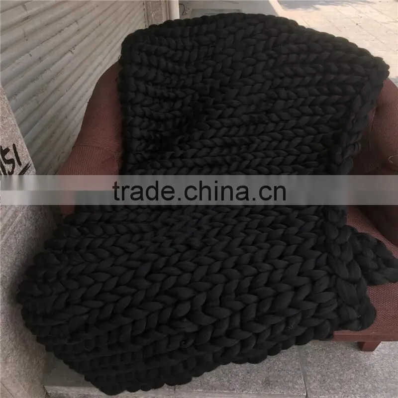 2017 Knitted Wool Blend Blanket Air Conditioning Leisure Chunky Blanket Kniting Blanket