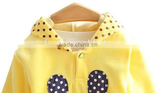 cheap cotton polyester high quality casual girl clothes sets sweet kids clothes children velvet clothing