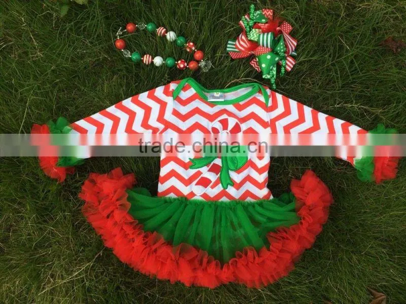 HOT!!! baby Christmas Santa rompers with tutu dress long sleeve chistmas romper Yiwu Boya Skirt E-Business Firm