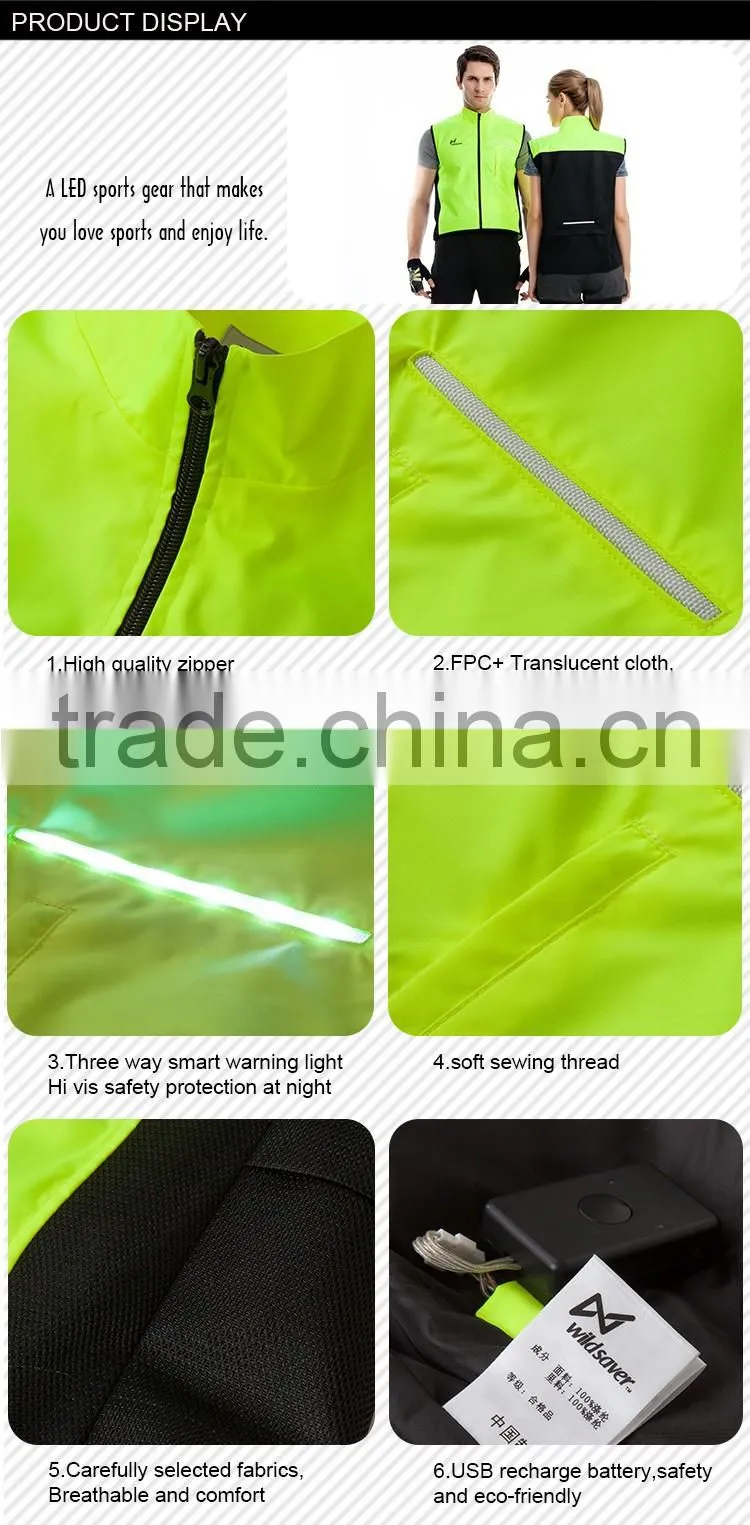 Flashing LED safety sports cycling wear new product reflective vest