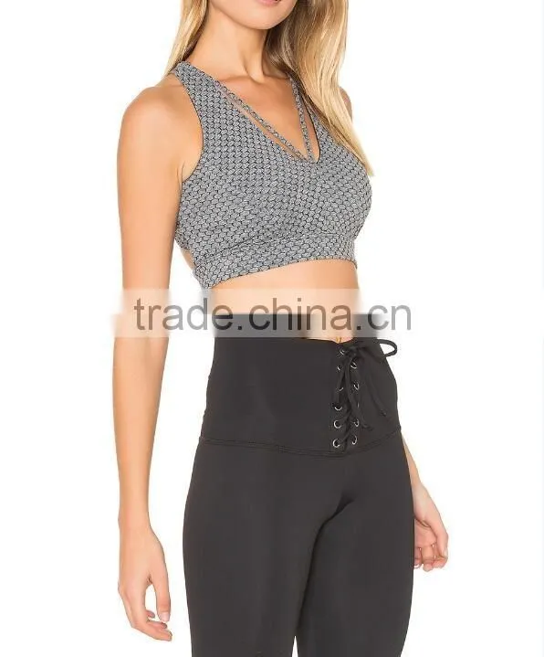 New custom hot women Sports Bra Sexy Top Fashionable yoga Jogging running sports Bra