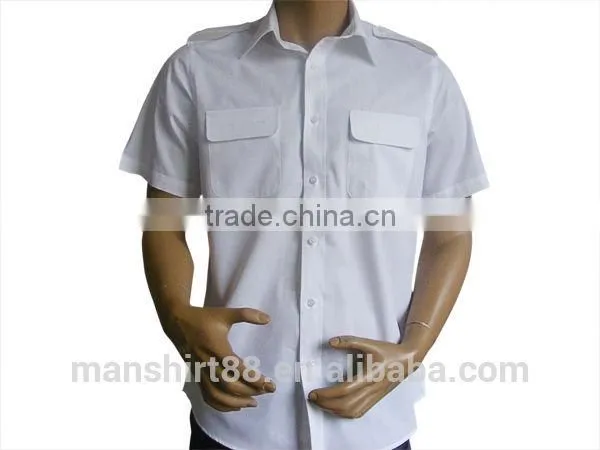 custom men short sleeve aviator or pilot shirt