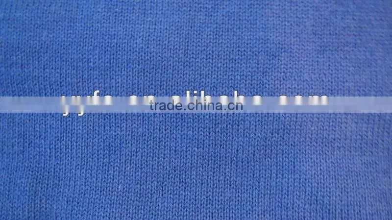 Blue high quality 100% cotton pullover knitted sweater