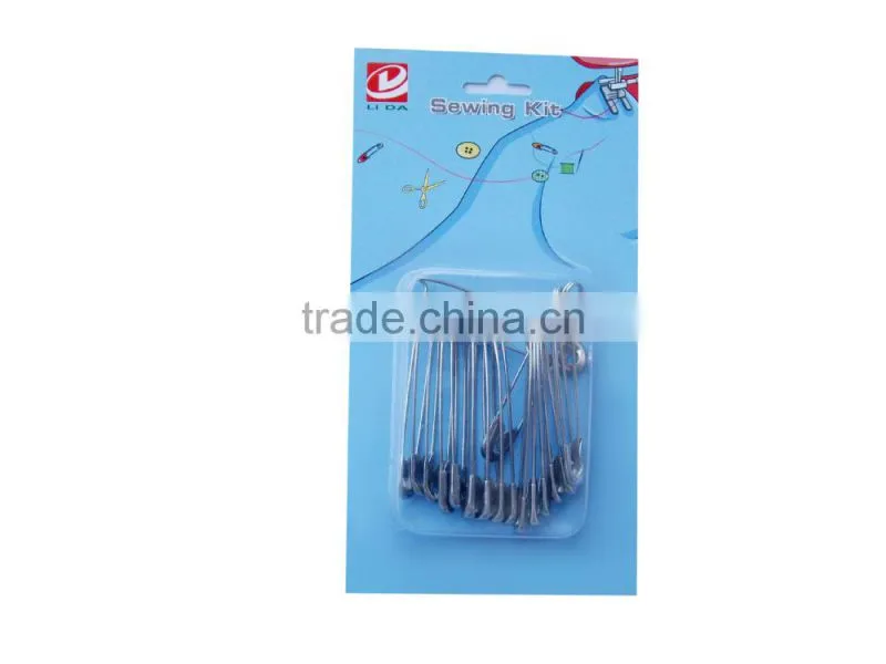 garment decorative safety pins in paper card