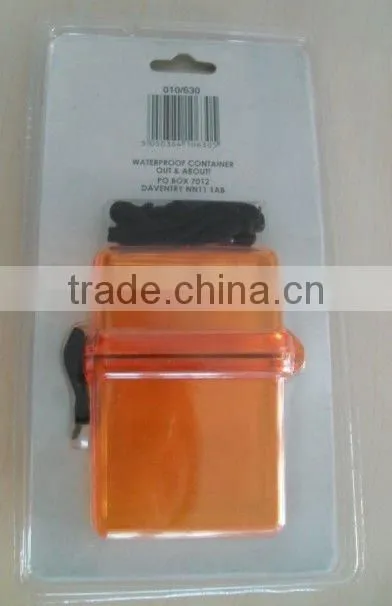 waterproof box with carabiner /Money waterproof containter