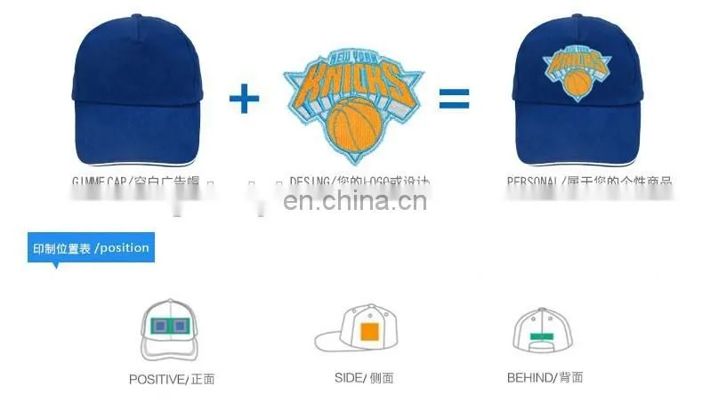 factory cheap full colors custom embroidered logo caps and hats
