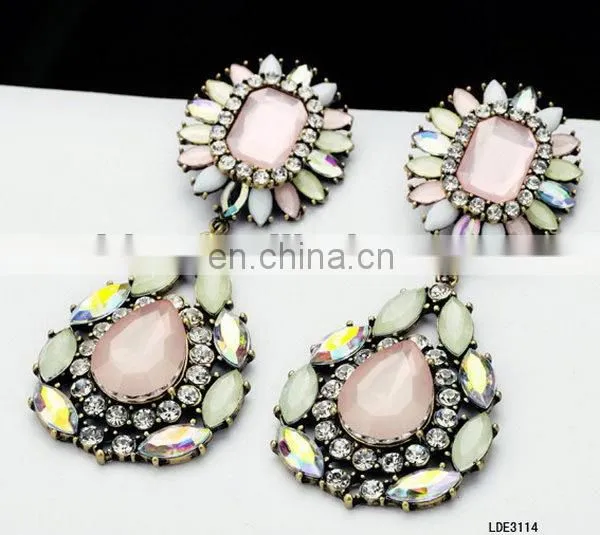 alibaba express stock bib statement necklace MOQ 24pcs per color