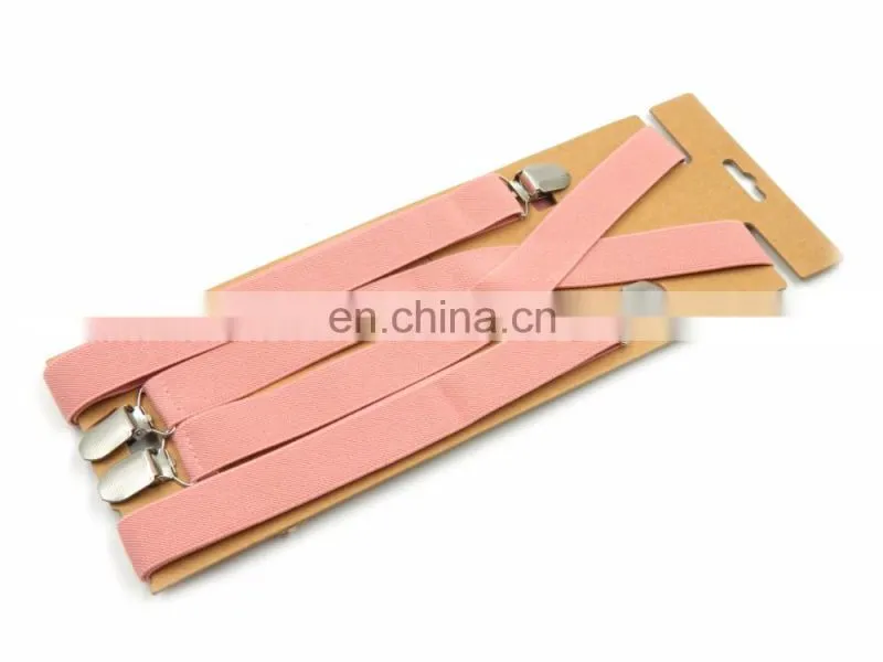 2017 Wholesale Low MOQ solid color Suspenders