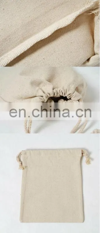 eco-friendly small canvas drawstring bag