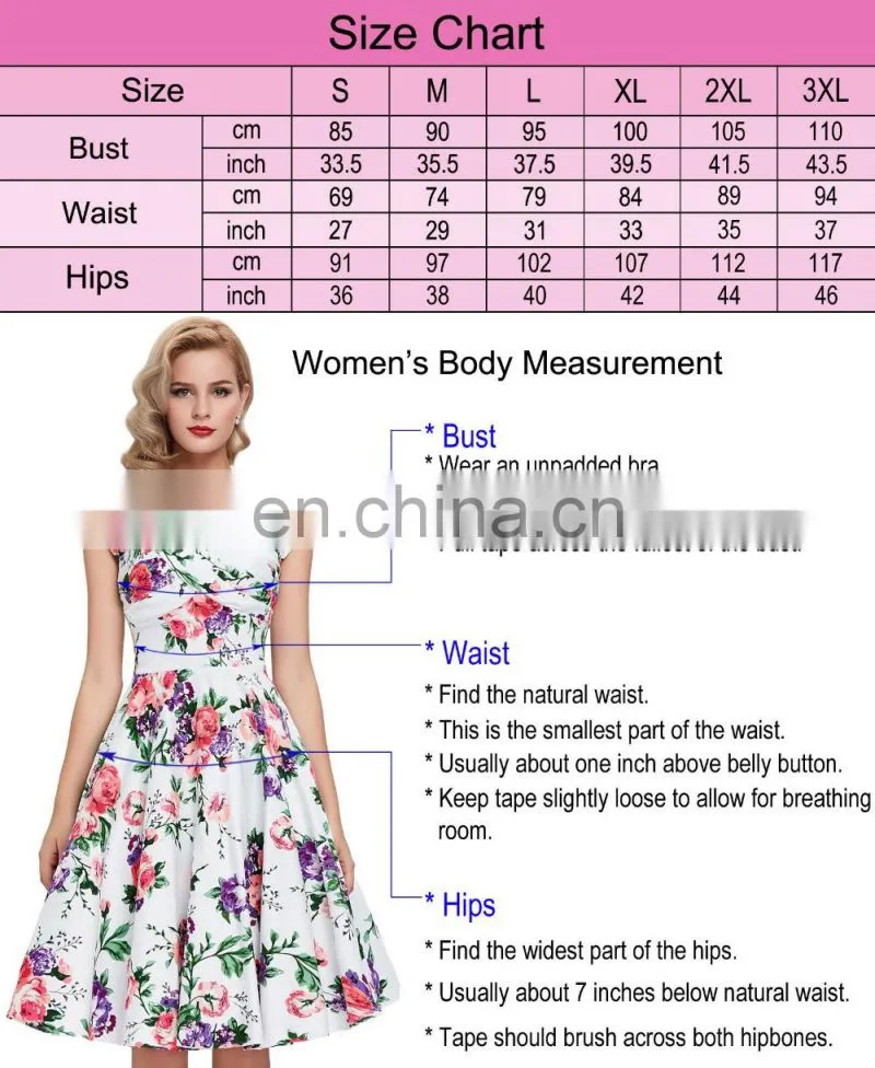 Grace Karin Retro Style Swing 50s Housewife Retro Pinup Dress CL007597-3
