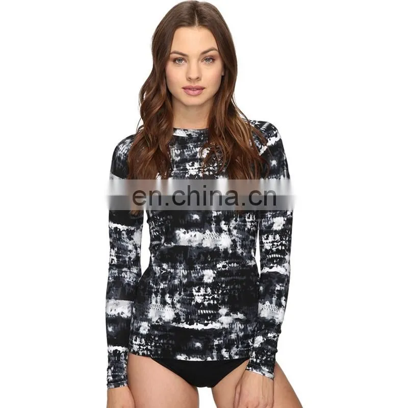 Custom Printed Women Long sleeves Rash Guards Rashguards