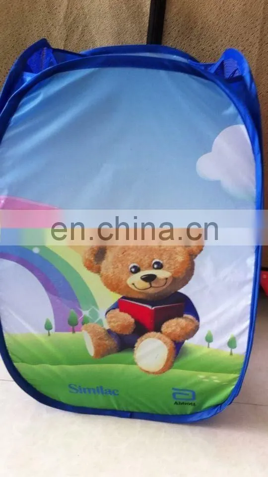cheap customized foldable polyester laundry basket