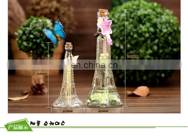 eiffel tower wishing glass bottle light cork led eiffel tower shaped wishing bottle