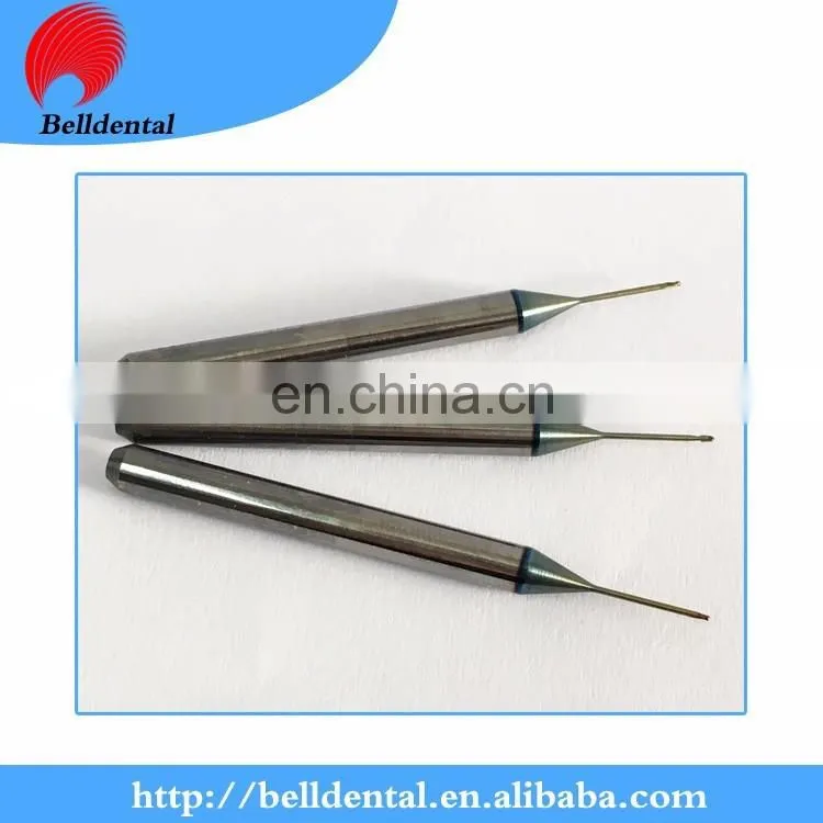 New Arrivals CAD CAM System DLC Coating Dental 0.6 1.0 2.0 Zirconia Milling tools s for roland milling machine