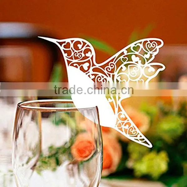 New arrival wedding supplies personalized handmade butterfly in various colors with fast shipment laser cut escort cards SC111
