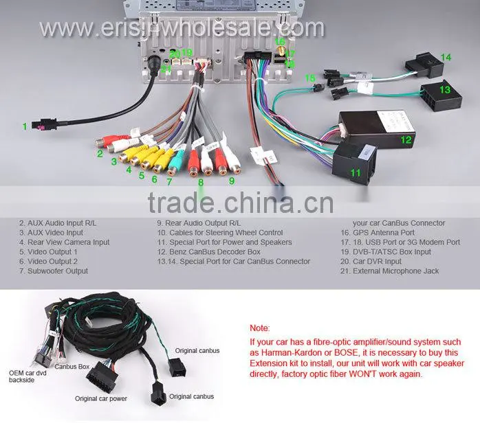 Erisin ES7507M 7" 2 Din Car Media Player for G-Class W463