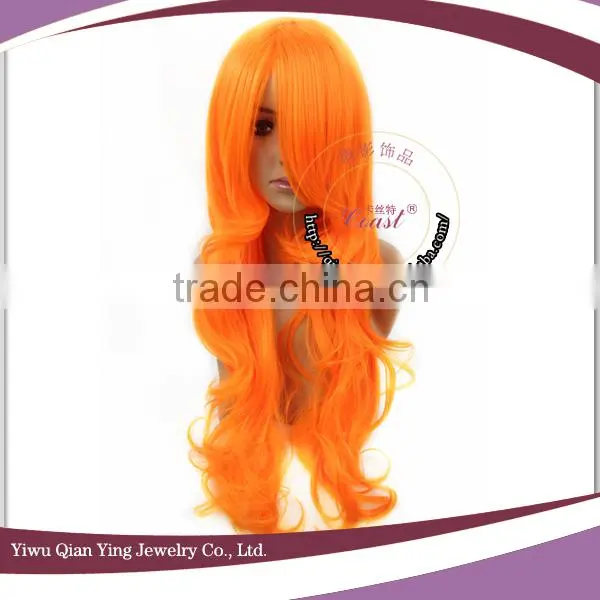 Factory long curly orange Nami 2 years later cosplay wig