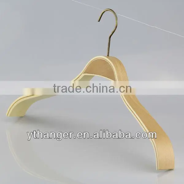 LW01 Laminated wood hanger flat coat hanger natural