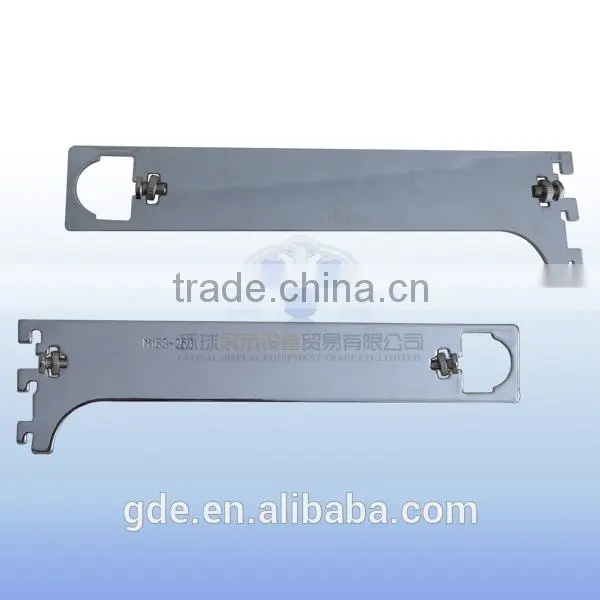250mm Metal chrome double purpose shelf holder for oval tube