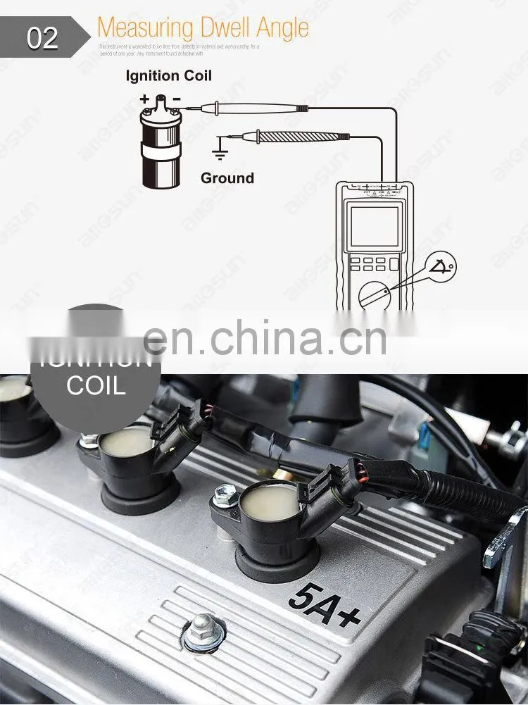 All-sun EM132 Automotive Multimeter Digital Auto Diagnosis Tacho Meter AC DC Amp Volt Ohm Temp Battery Tester Engine RPM