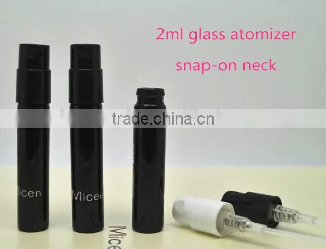 2ml empty cosmetic black sample glass vial,cosmetic perfume glass vial
