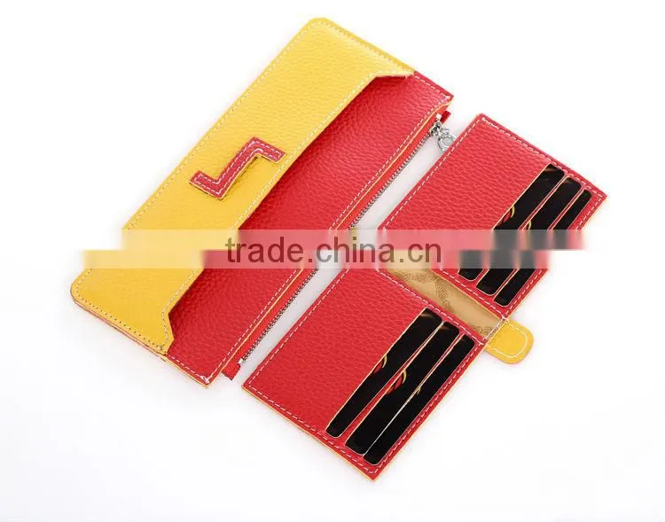 Hot selling ladies pu leather long slim purse women wallet,lady travel wallet
