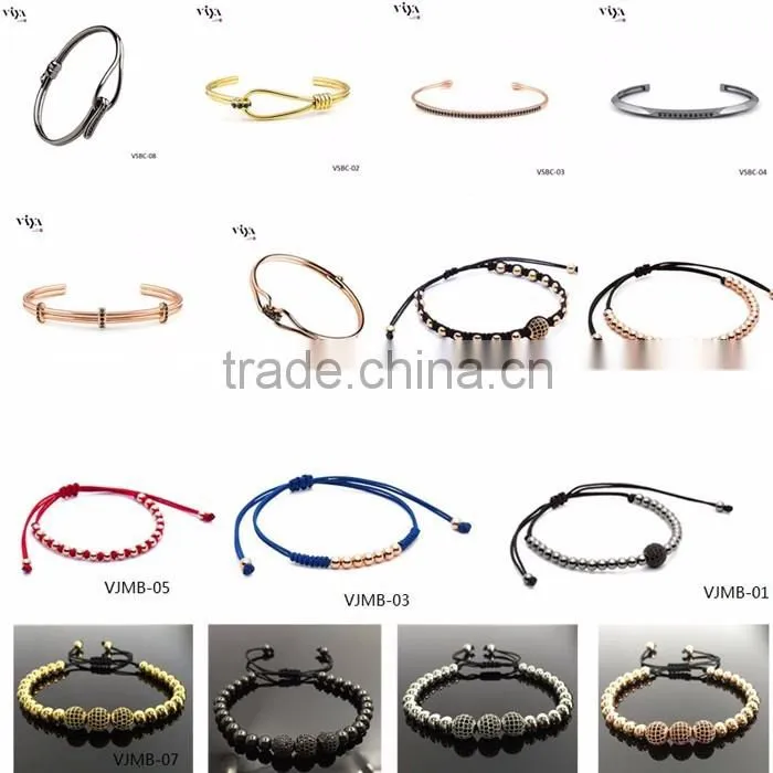 2016 Latest Model Beads Bracelet 8mm Balls Stainless Steel Fashion 18K Gold Plated Diamond Bracelet