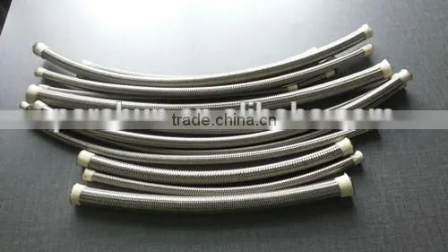 304 Stainless Steel Braided Smooth Surface PTFE Hoses