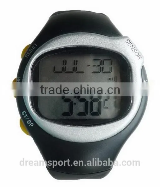 Water resistant finger sensor heart rate watch pulse digital slap wrist watch