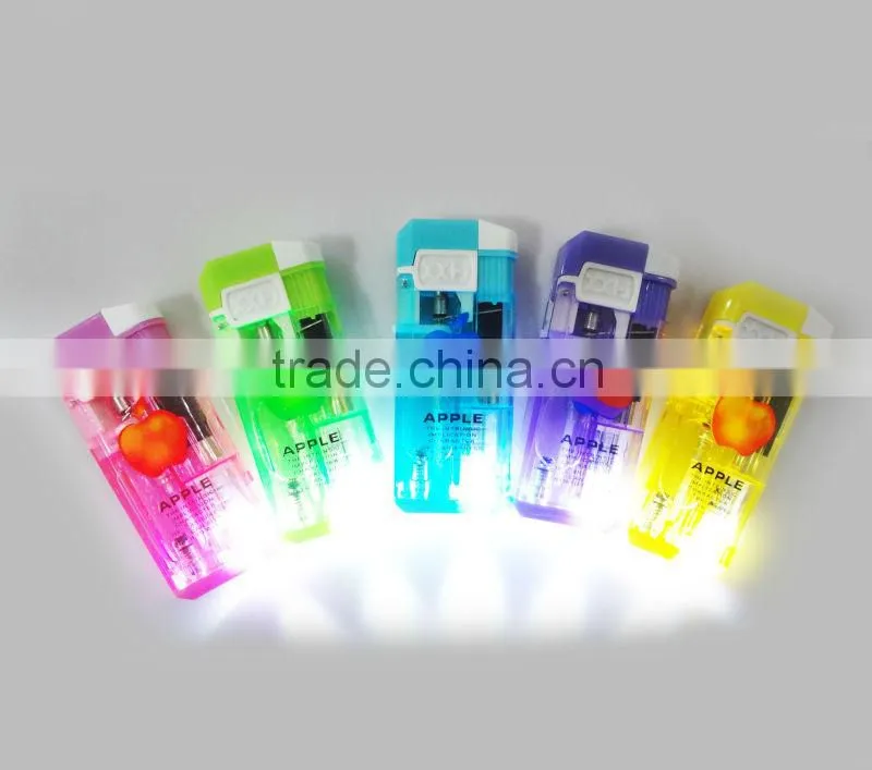 good quality automatic cap led lamp gas refillable windproof torch lighter