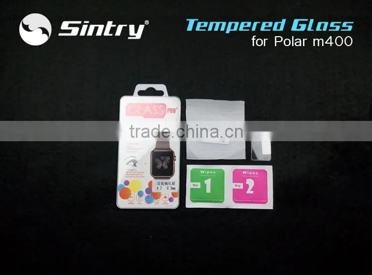 2016 Nano coating popular free sample screen protector wholesale thickness tempered glass for polar m400
