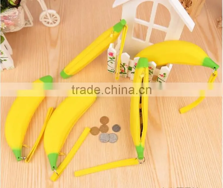 Banana Shaped Silicone Coin Walle/travel wallet/slim wallet