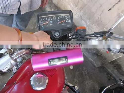 USB SD card radio fm voice motorcycle alarm with 5inch