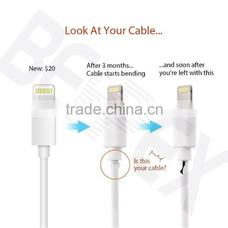 DIY Carton Spiral Protector USB Multi Charger Data USB Cable for IOS