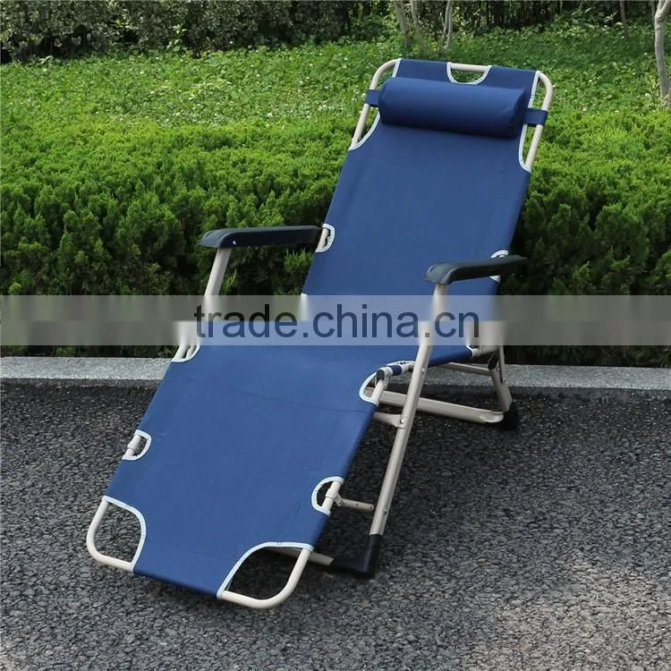 Two Use Portable Sleeping Folding Recliner Folding Footrest Beach Lounge Chair