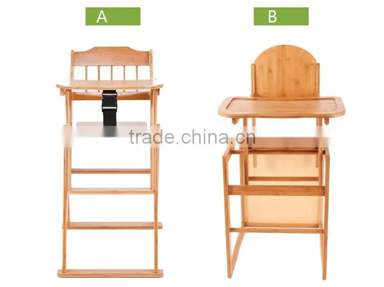 High Quality Advanced Child Adjustable Wooden Baby Feeding High Chair Lifting Baby Chair