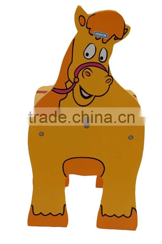 kindergarten Wooden Cartoon Horse Shaped Chair
