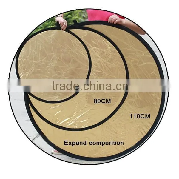 Non-handheld Design 60cm 5-in-1 Circle Reflector Panel for Photo Studio camera DSLR