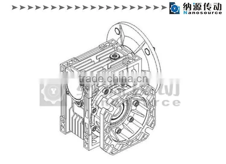 NMRV F series Intelligent worm speed reudcer mounting Nema23 Stepper Motor with Encoder