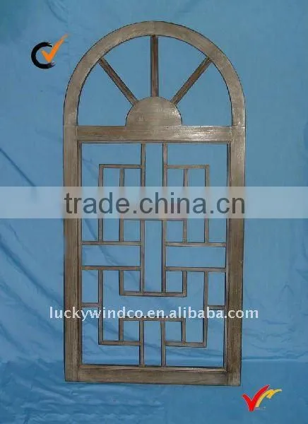 wood carving timber window antique wooden frame