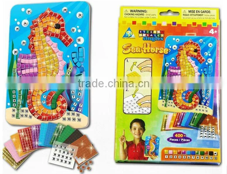 Puppy sticky mosaics/DIY craft kit/develop kids wisdom/fun/EVA/sticky mosaics for kids