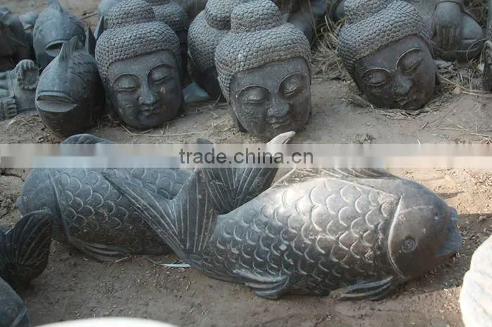 Chinese antique wooden caving buddha head