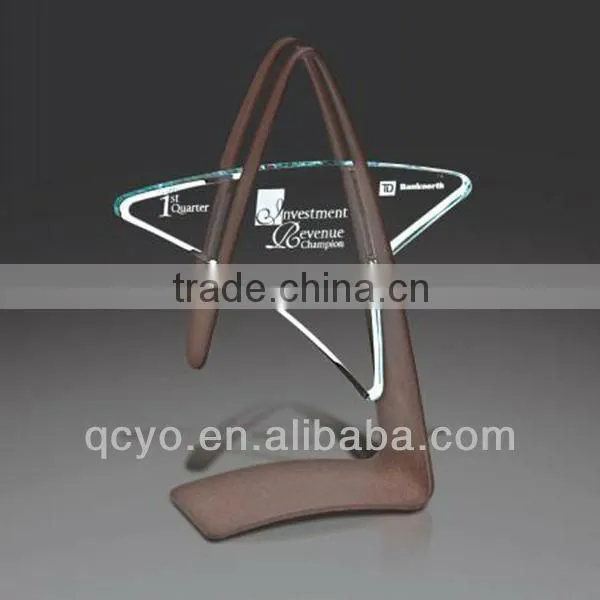 2013 Hot sale heart shaped acrylic award QCY-057 in China