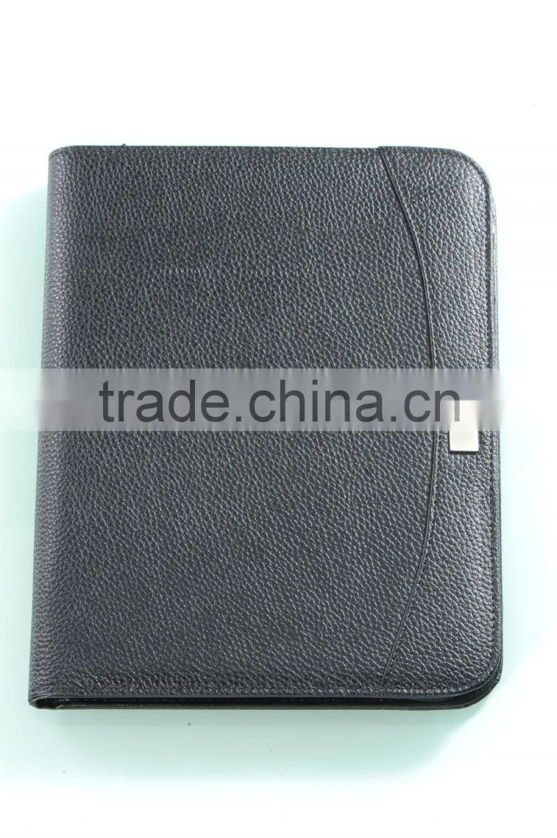 Promotion Gift Item Custom High Quality a4 leather Portfolio folder