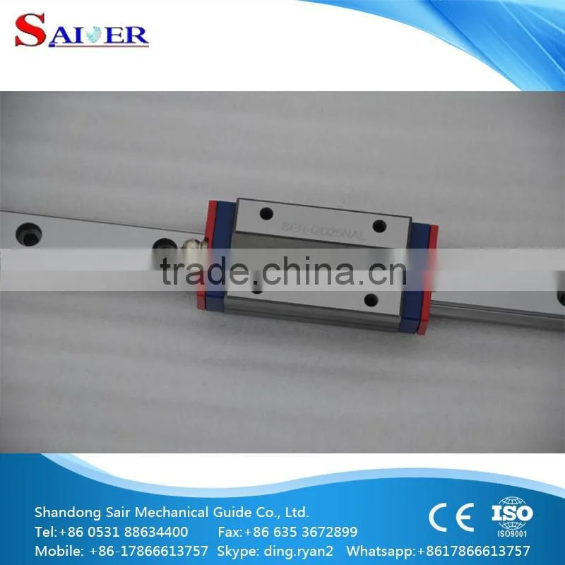 China manufacturer low price cnc parts linear guide rail 25mm SER-GD25