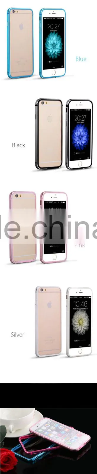 New Design Soft TPU with Metal Bumper for iPhone 6